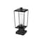 Z-Lite Sheridan 1 Light Outdoor Pier Mounted Fixture, Black And Seedy 594PHMS-SQPM-BK - alternate 5